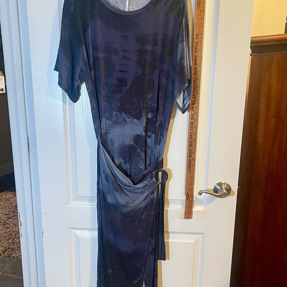 Free People Asymmetrical Midnight Blue Dress